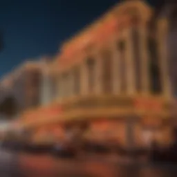 Exterior view of the Golden Nugget Casino showcasing its iconic neon lights