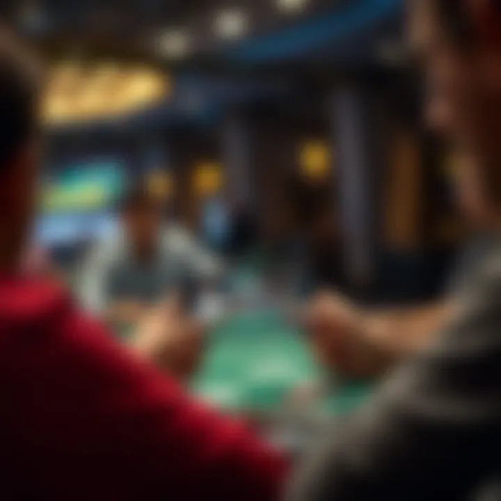 Social Poker Experience on iPhone User enjoying a multiplayer poker session