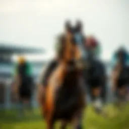 A majestic horse racing at the Grand National