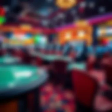 Variety of Games at Bovada Poker A vibrant illustration of various poker games available on Bovada