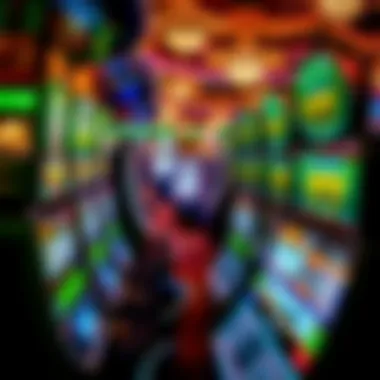 High-Stakes Slot Action Casino floor bustling with high-stakes slot action