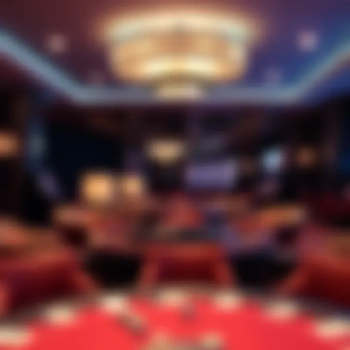 Luxurious Lounge in New York Casino A serene lounge area within a casino, illustrating the luxurious ambiance and relaxation options available for guests.