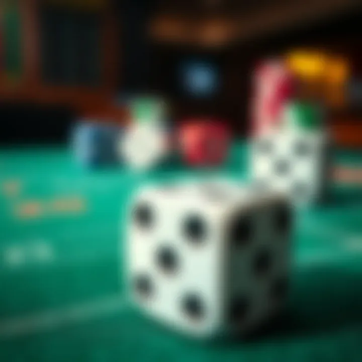 Craps Dice: The Heart of the Game Close-up of dice used in the game of craps