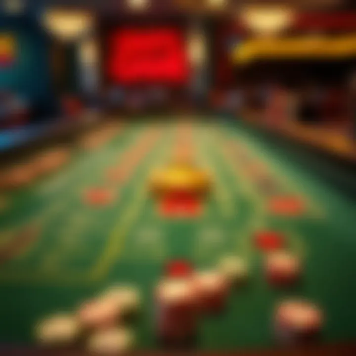 Craps Table Layout Insights Detailed view of a craps table layout