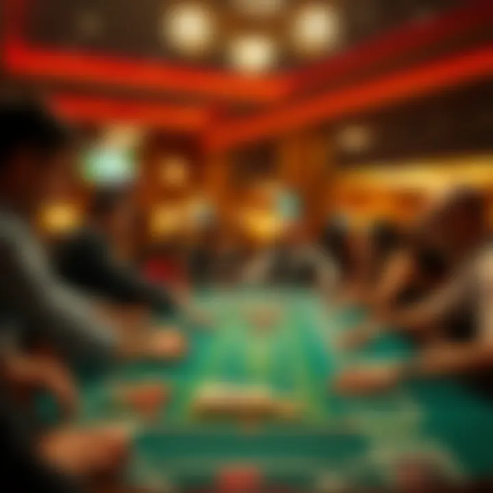 Excitement at the Craps Table Players engaging in a thrilling game of craps