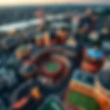 Aerial View of a Casino Destination Aerial view of a popular casino destination