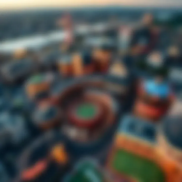 Aerial View of a Casino Destination Aerial view of a popular casino destination