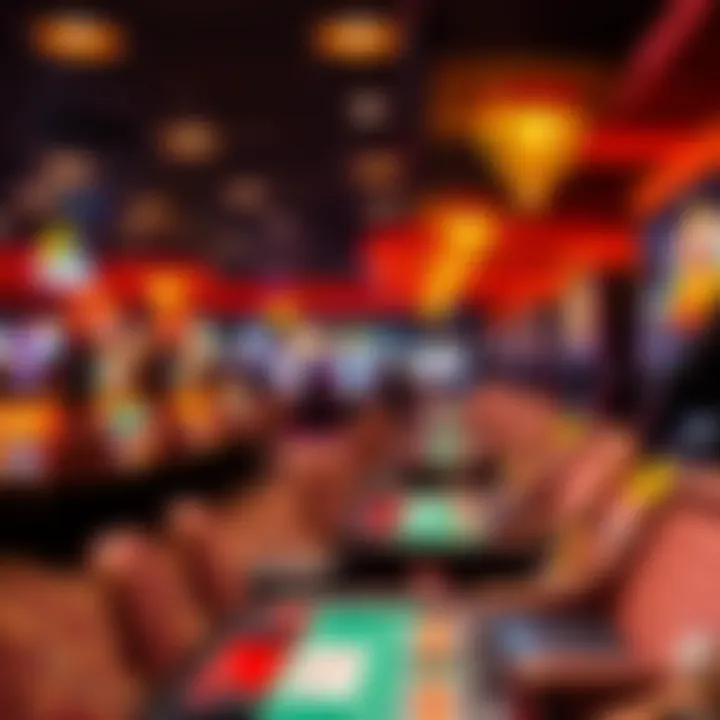 Vibrant Casino Gaming Floor Casino gaming floor bustling with activity