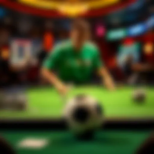 Soccer player analyzing statistics