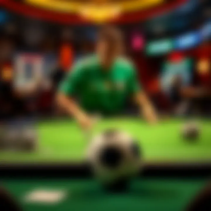 Soccer player analyzing statistics