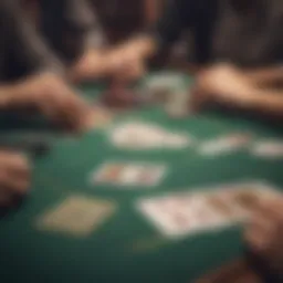 A digital interface showcasing an online euchre game in progress