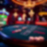 Virtual Blackjack Table Experience A captivating display of a virtual blackjack table in an online gaming environment