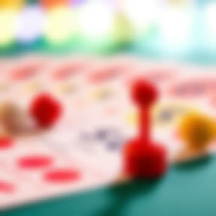 A close-up of colorful bingo cards and markers, representing the game elements