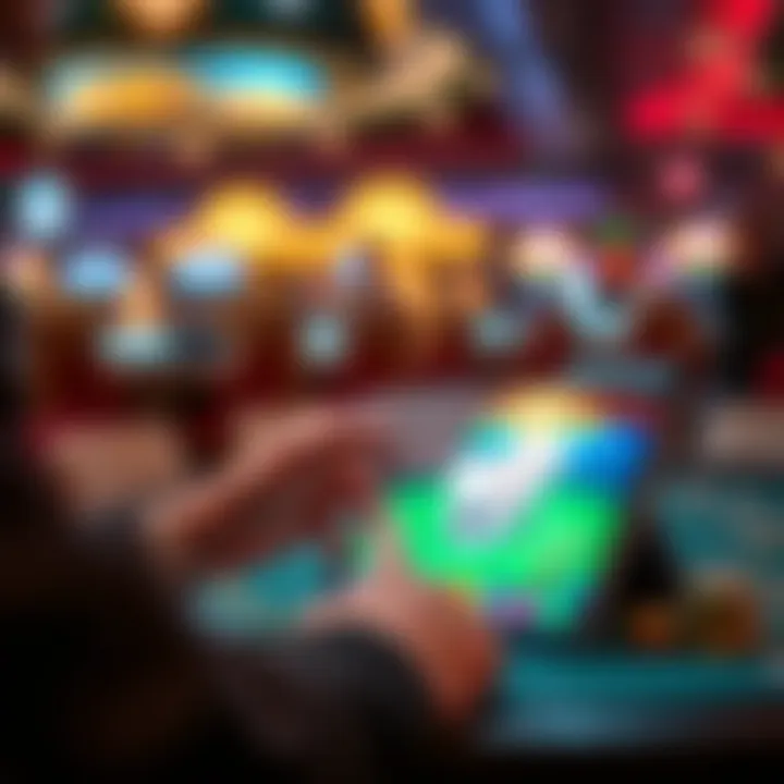 Interactive Experience with Money-Winning Apps User engaging with a money-winning app