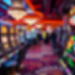 A vibrant casino floor showcasing diverse Aristocrat gaming machines