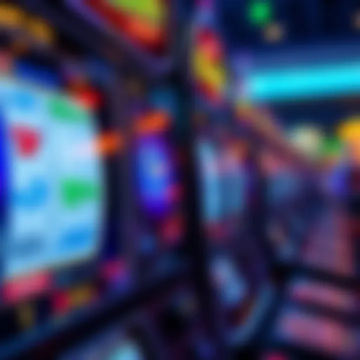 Close-up of an innovative Aristocrat slot machine interface