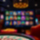 A virtual casino interface showcasing a variety of games