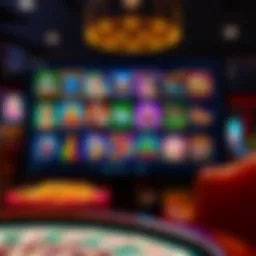 A virtual casino interface showcasing a variety of games