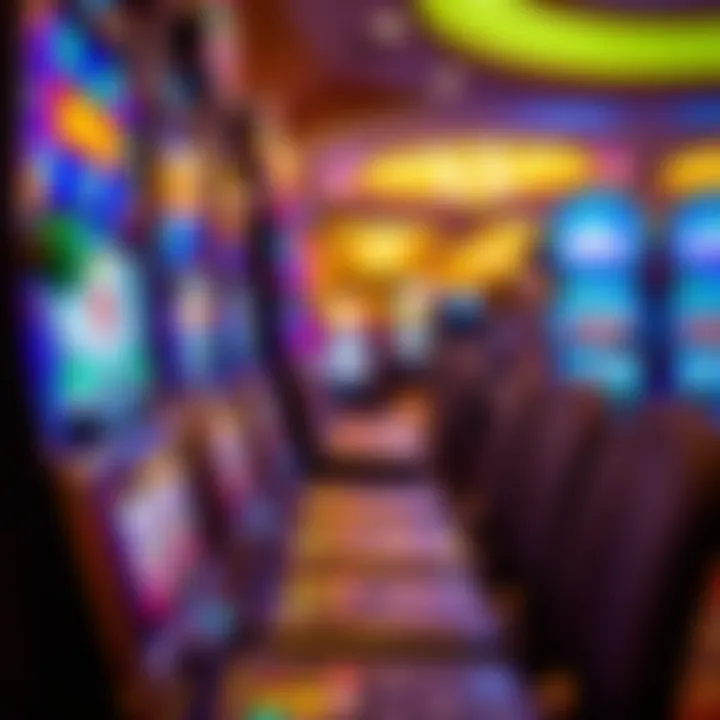 Exciting Slot Machines at Comanche Casino Close-up of slot machines featuring bright lights and engaging gameplay