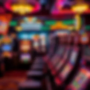 Variety of Slot Machines Vibrant gaming floor filled with a variety of slot machines