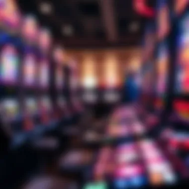 A conceptual visualization representing the psychological impact of slot machines on players