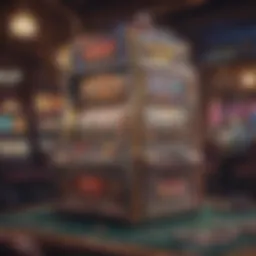 A vibrant depiction of an online slot machine showcasing various symbols and themes