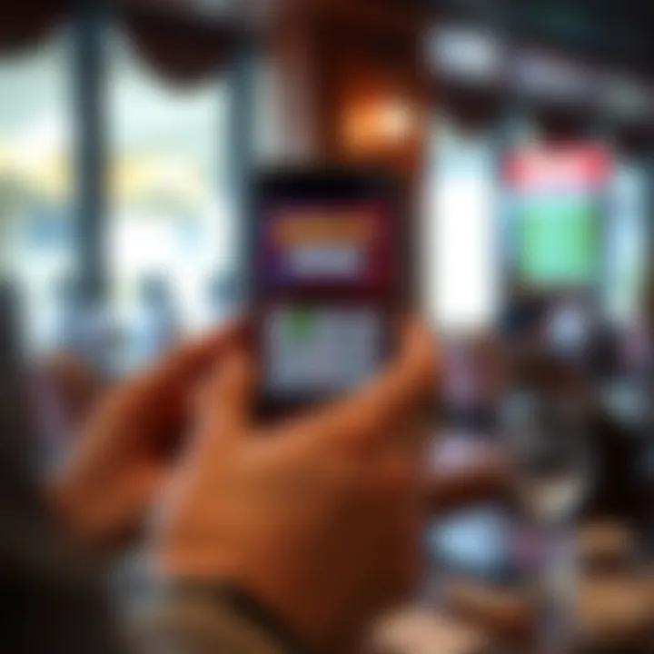 A user enjoying a four card keno game on a mobile phone in a cozy setting