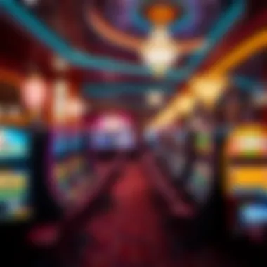 A serene casino environment highlighting free keno gaming options