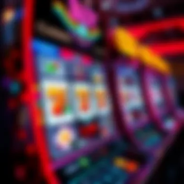 Engaging visual of a vibrant slot machine interface