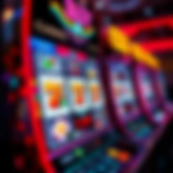 Engaging visual of a vibrant slot machine interface