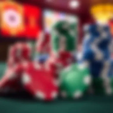Colorful Chips for Enhanced Gaming Experience Colorful chips representing luck and gaming