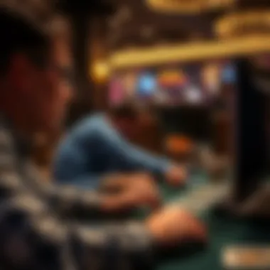 A player engaged in an online poker game with AI