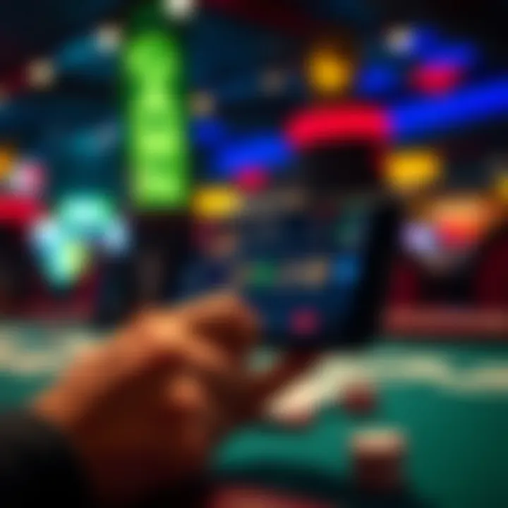 Modern Online Gambling Experience Engaging online gambling interface on a smartphone