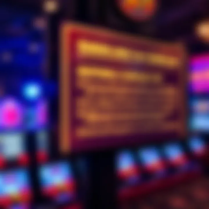 Guidelines for Responsible Gambling Responsible gambling tips displayed on a digital screen