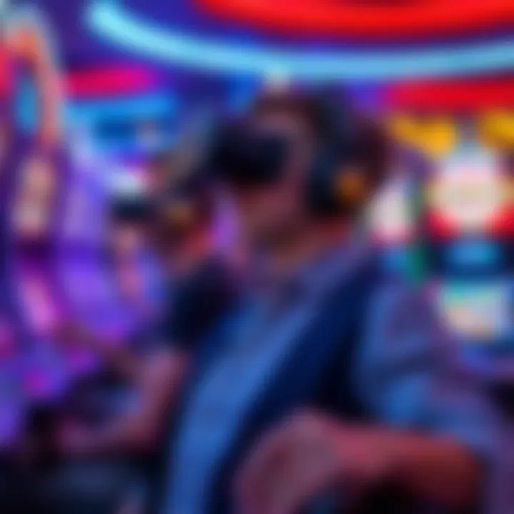 Virtual reality experience in cash-reward games