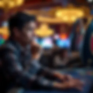 A thoughtful player considering responsible gaming practices