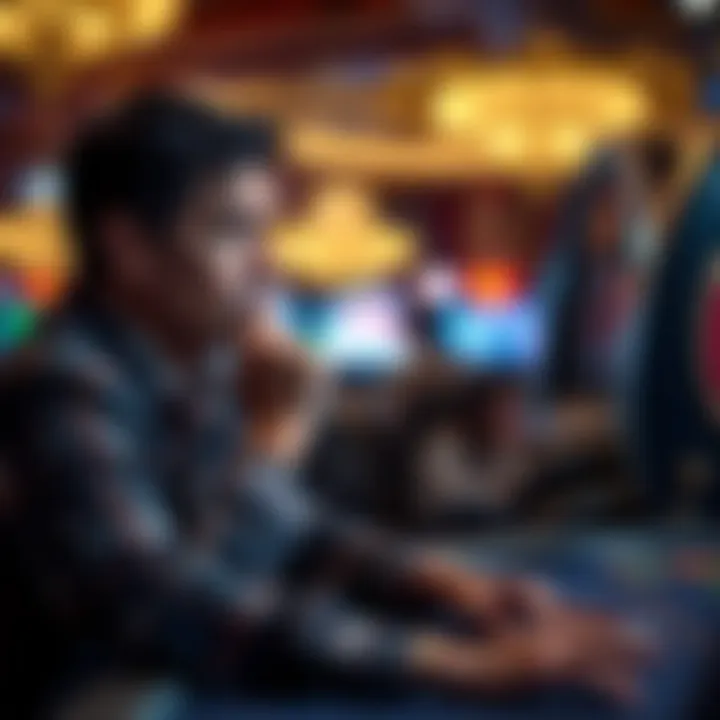 A thoughtful player considering responsible gaming practices