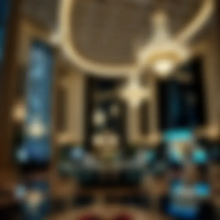 Luxurious hotel lobby that epitomizes Las Vegas hospitality.