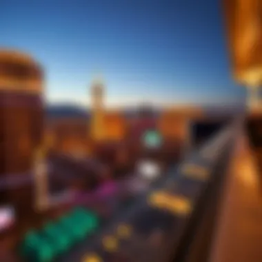 Panoramic view of the Las Vegas Strip from the Cosmopolitan