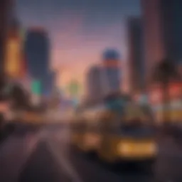 Scenic view of the Las Vegas tram ride against the skyline