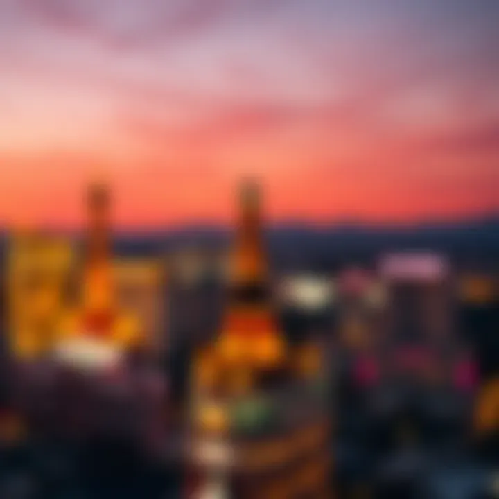 The mesmerizing skyline of Las Vegas at dusk.