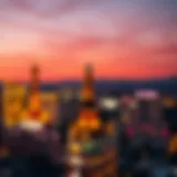 Las Vegas Skyline at Dusk The mesmerizing skyline of Las Vegas at dusk.