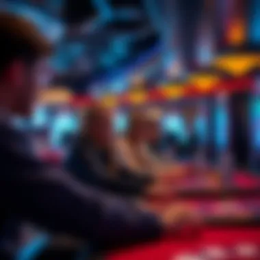 Social Experience in Live Casino Gaming Group of friends enjoying games at a lively casino