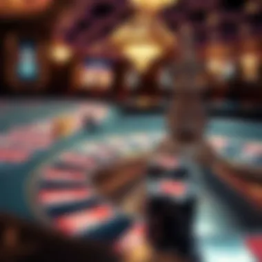 The Thrill of the Roulette Table Close-up of a roulette table with chips