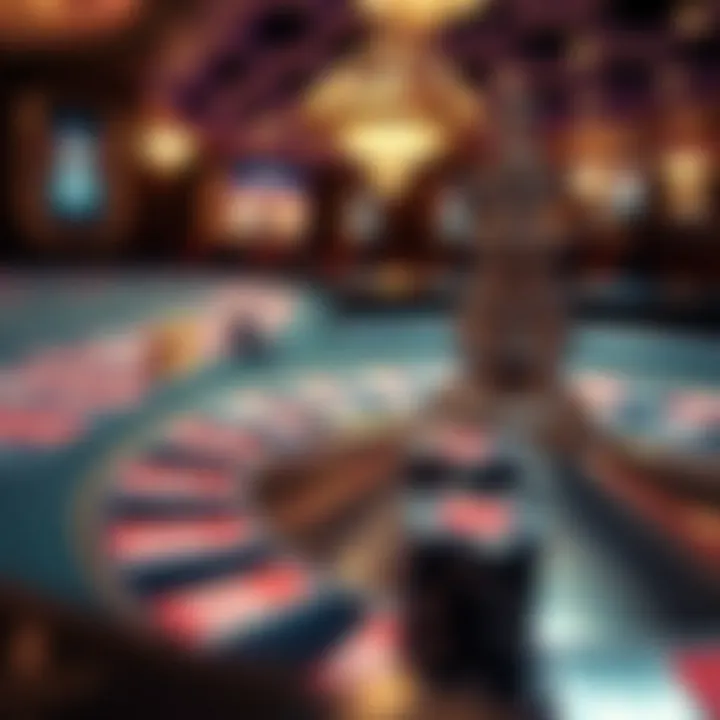 The Thrill of the Roulette Table Close-up of a roulette table with chips