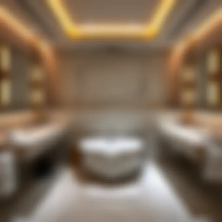 Luxurious bathroom with modern amenities