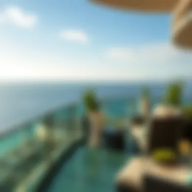 Private balcony view overlooking the ocean