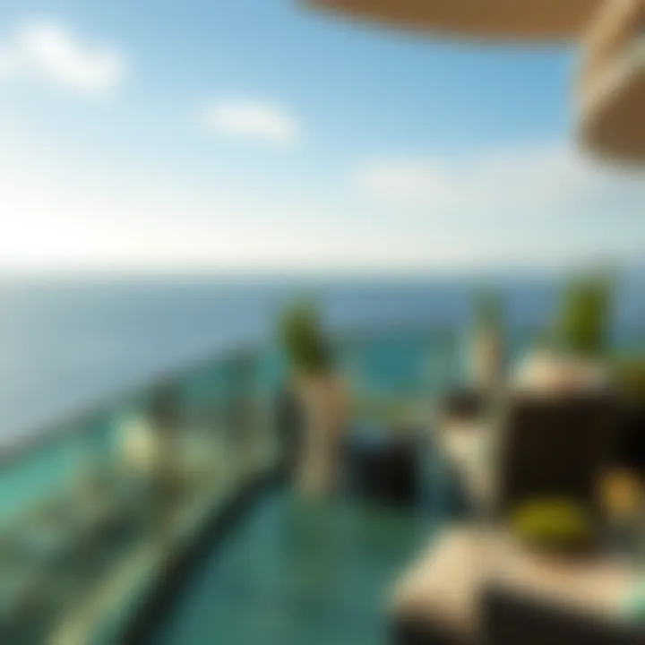 Private balcony view overlooking the ocean