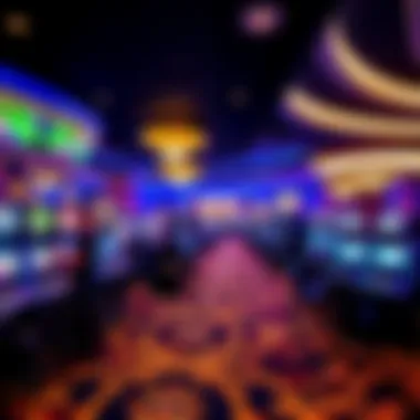 An elegant view of the gaming floor showcasing diverse slot machines and table games