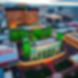 Aerial view of MGM Grand Las Vegas showcasing its iconic green facade